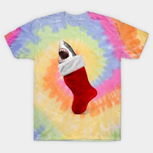 Shark in Christmas stocking | Funny Shark T-Shirt